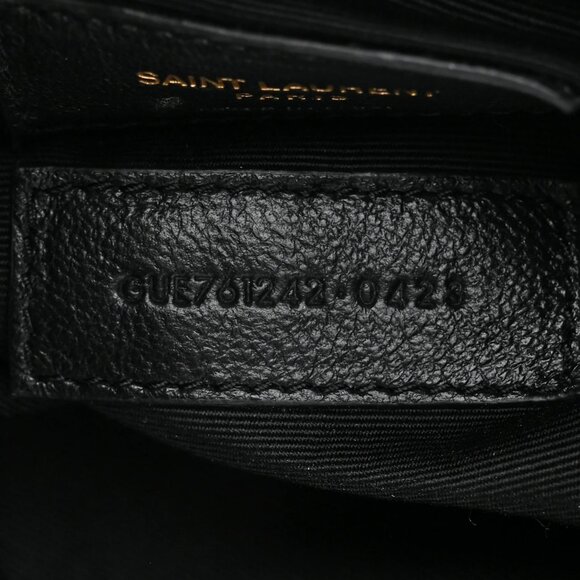 Saint Laurent YSL Leather Matelasse Monogram Joe Nano Bucket Shoulder Bag Black - Picture 7 of 8
